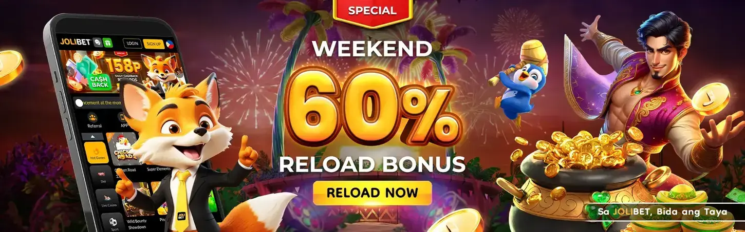 JOLIBET Weekend 60% Reload Bonus Philippines 2026